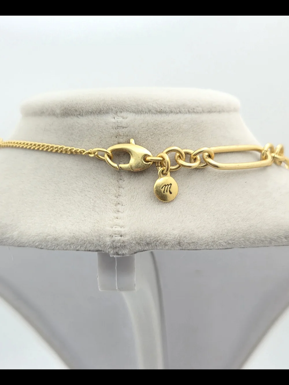 Madewell 18" Gold Tone Mixed Oval & Curb Chain Link Necklace - Picture 4 of 16
